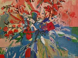 Flores sobre tejido II / Flowers on fabric II